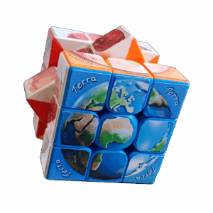 Cubo Magico 3x3x3 Profissional Tema Planetas Sistema solar Adesivo.